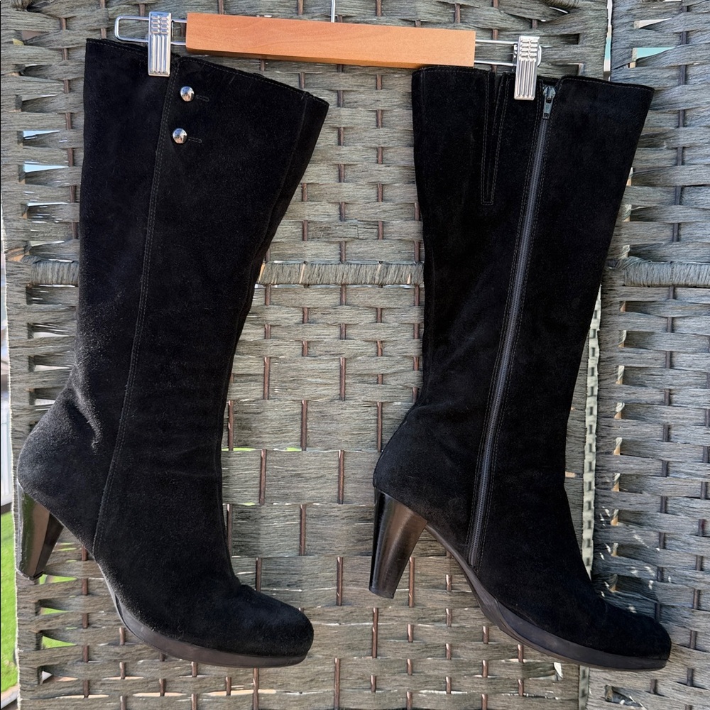 La CANADIENNE Mazy Black Suede Heeled Boots